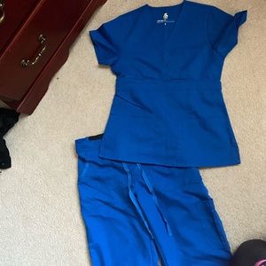 Royal blue scrub set